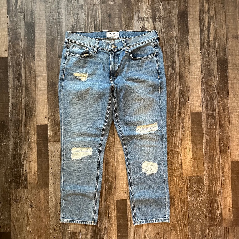 DEREK LAM 10 CROSBY Mila Mid-Rise Girlfriend Distressed Jean